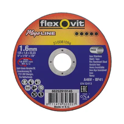 125x1,6x22,2 nerez A60T-BF41 FF1389